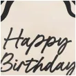 dekoracja prezent na urodziny balon foliowy z kokardka happy birthday kremowo czarny 22 cale