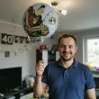 dekoracja prezent na urodziny dla wedkarza balon foliowy zlota rybka imie rybak bialy 18