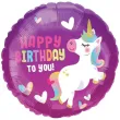 dekoracja prezent na urodziny dziewczynki balon foliowy jednorozec happy birthday unicorn 18