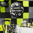 dekoracja prezent na urodziny gracza balon foliowy gaming happy birthday czarny 18 rnd