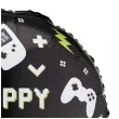 dekoracja prezent na urodziny gracza balon foliowy gaming happy birthday czarny 18 rnd