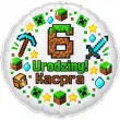 dekoracja prezent na urodziny gracza balon foliowy z imieniem gaming minecraft personalizacja