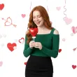 dekoracja prezent na walentynki mini balon foliowy serce na patyczku czerwony rocznica 3 hrt