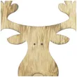 dekoracja renifer z dzwoneczkami drewno braz arpex 24 cm