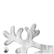dekoracja renifer z dzwoneczkami drewno ecru arpex 24 cm