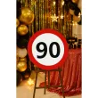 dekoracja sali na 90 urodziny tablica powitalna znak zakazu liczba 90 traffic birthday