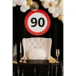 dekoracja sali na 90 urodziny tablica powitalna znak zakazu liczba 90 traffic birthday