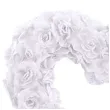 dekoracja serce kwiatowe biala partydeco 50 cm