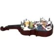 dekoracja skrzypce zimowa wioska led kolorowa guirca 39 x 17 cm
