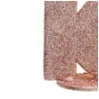 dekoracja stojaca brokatowa liczba 18 rozowe zloto santex 10 cm