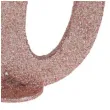 dekoracja stojaca brokatowa liczba 20 rozowe zloto santex 10 cm