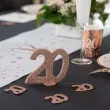 dekoracja stojaca brokatowa liczba 40 rozowe zloto santex 10 cm