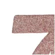 dekoracja stojaca brokatowa liczba 70 rozowe zloto santex 10 cm