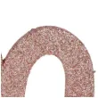 dekoracja stojaca brokatowa liczba 80 rozowe zloto santex 10 cm