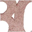 dekoracja stojaca brokatowa liczba 80 rozowe zloto santex 10 cm
