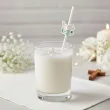 dekoracja stolu na komunie slomki papierowe do napojow eukaliptus beauty biale 19 5 cm 6 szt