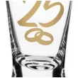 dekoracja stolu na rocznice slubu oszukany kieliszek do wodki liczba 25 srebrne gody 25 ml