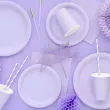 dekoracja stolu na urodziny serwetki papierowe monokolor lawendowe 33 cm 20 szt