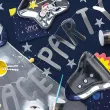dekoracja stolu na urodziny talerzyki papierowe kosmos rakieta jednorazowe naczynia 6 szt