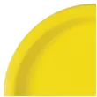 dekoracja stolu na urodziny talerzyki papierowe okragle neon jednorazowe zolte 22 cm 8 szt