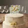 dekoracja tortu na 50 rocznice slubu topper papierowy zlote gody eukaliptus beauty 18x14 cm