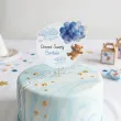 dekoracja tortu na chrzest swiety chlopca topper papierowy niebieski mis imie