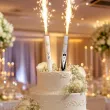 dekoracja tortu na wesele slub fontanna tortowa raca maz gold wedding 18 cm