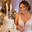 dekoracja tortu na wesele slub fontanna tortowa raca maz gold wedding 18 cm
