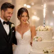 dekoracja tortu na wesele slub fontanna tortowa raca maz gold wedding 18 cm