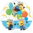 dekoracja tortu oplatek bc minionki 16 cm dekora