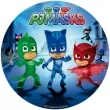 dekoracja tortu oplatek elastyczny bezglutenowy pj masks pidzamersi 16 cm dekora
