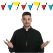 dekoracja wiszaca baner flagi koscielne boze cialo trzy kolorowe 3 6 m
