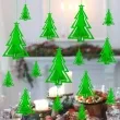 dekoracja wiszaca choinki 3d zielone partypal 15 szt