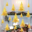 dekoracja wiszaca choinki 3d zlote partypal 15 szt