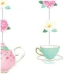 dekoracja wiszaca floral tea party rozowa godan 3 szt