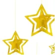 dekoracja wiszaca gwiazdki 3d zlote partypal 15 szt