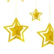 dekoracja wiszaca gwiazdki 3d zlote partypal 15 szt