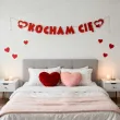 dekoracja wiszaca na walentynki girlanda papierowa kocham cie serca czerwone baner 2 2 m