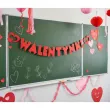 dekoracja wiszaca na walentynki girlanda papierowa serca czerwone baner 2 2 m