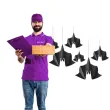dekoracja wiszaca nietoperze czarna partypal 6szt