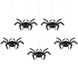 dekoracja wiszaca pajaki halloween czarny partydeco 5 szt