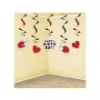 dekoracja wiszaca swiderki biedronka czerwona partydeco 60 cm
