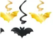 dekoracja wiszaca swiderki nietoperze czarno zlote partypal 6 szt