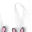 dekoracja zawieszki kroliczki szare 7 cm aliga 3 szt