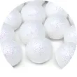 dekoracje brokatowe kula biale partydeco 25szt