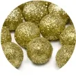 dekoracje brokatowe kula zloty partydeco 2cm 25szt