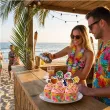 dekoracje do muffinek babeczek na hawajskie party pikery hello aloha mix 6 szt