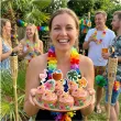 dekoracje do muffinek babeczek na hawajskie party pikery hello aloha mix 6 szt