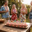 dekoracje do muffinek babeczek na hawajskie party pikery hello aloha mix 6 szt