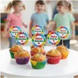 dekoracje do muffinek babeczek pikery szpilki teczowy dzien dziecka x6